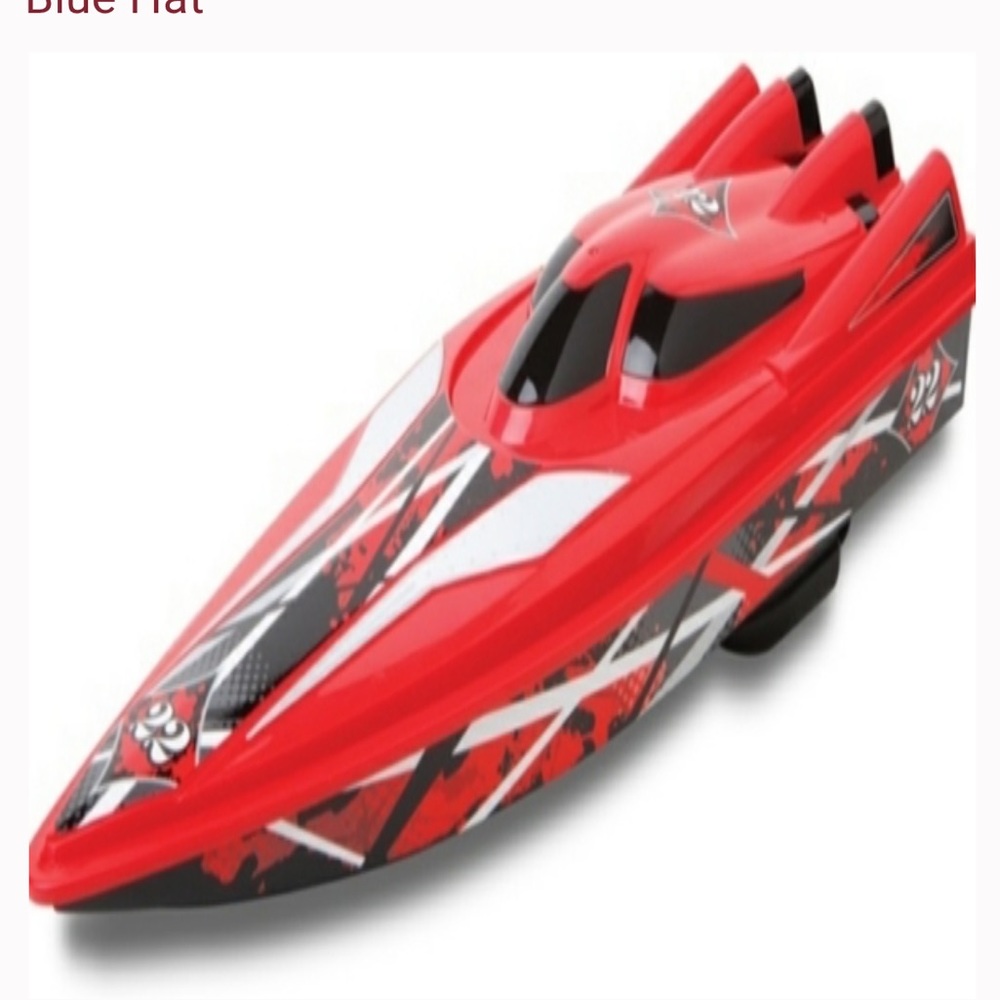 Blue Hat Remote Control Boat Racer in red